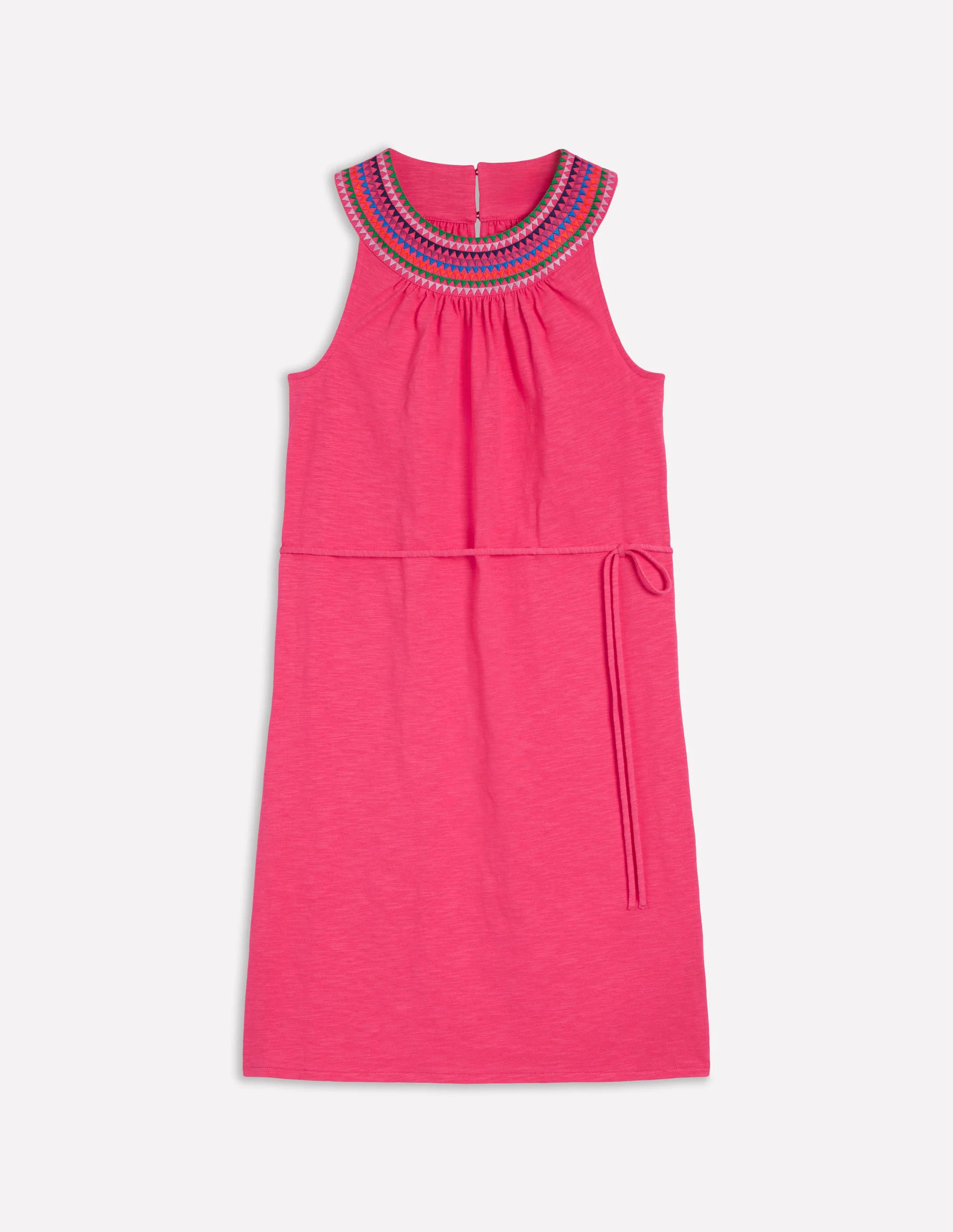 Eleni Embroidered Short Dress-Camelia Pink Eleni Embroidered Short Dress-Camelia Pink