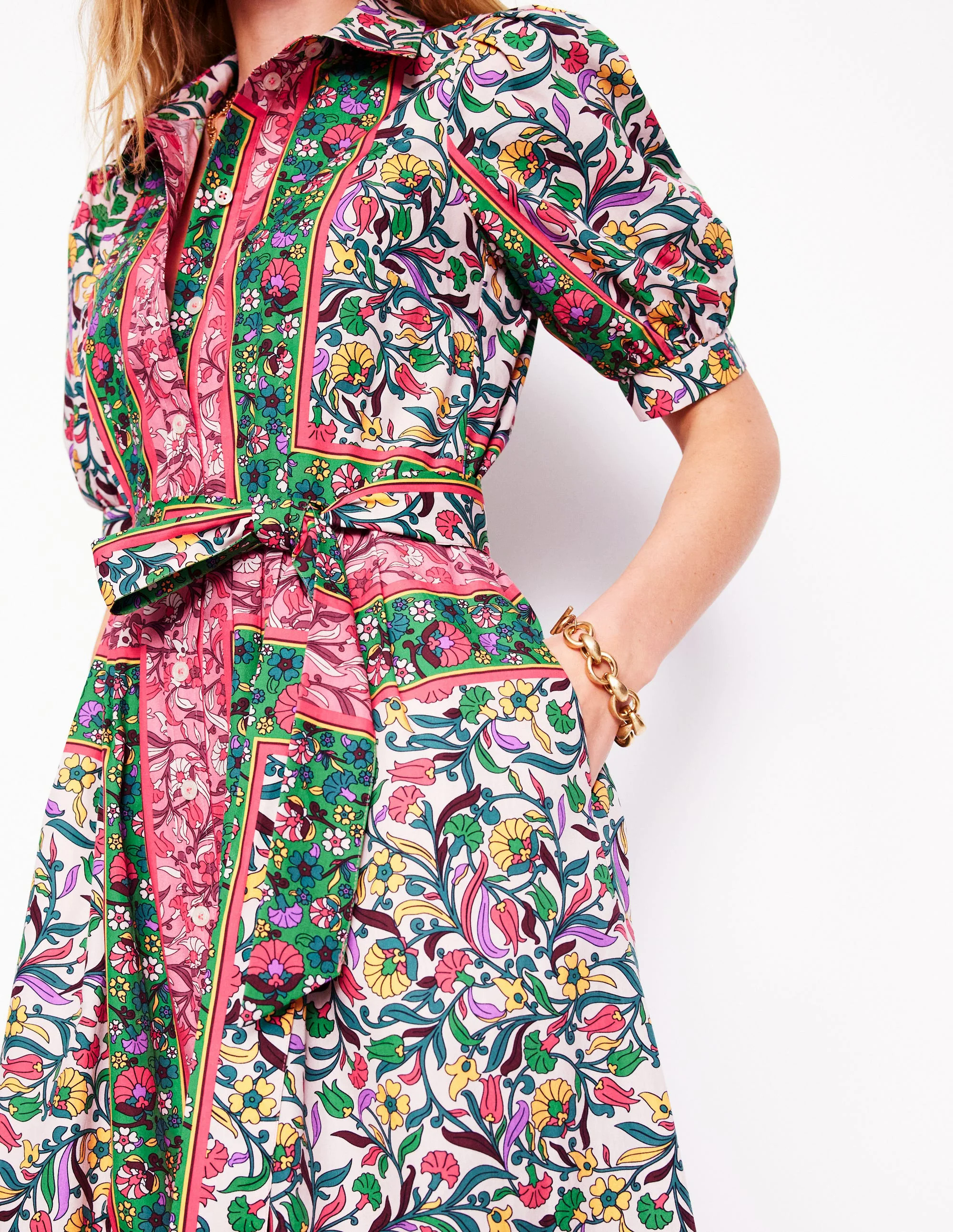 Alexa Maxi Shirt Dress-Multi, Enchanting Vine Alexa Maxi Shirt Dress-Multi, Enchanting Vine