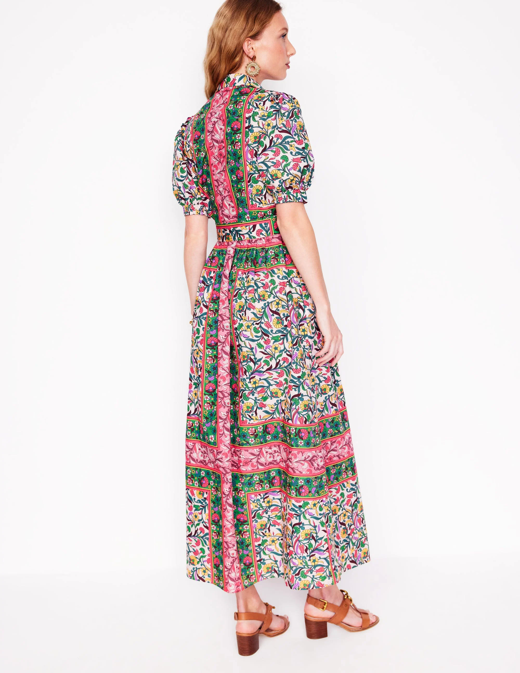 Alexa Maxi Shirt Dress-Multi, Enchanting Vine Alexa Maxi Shirt Dress-Multi, Enchanting Vine