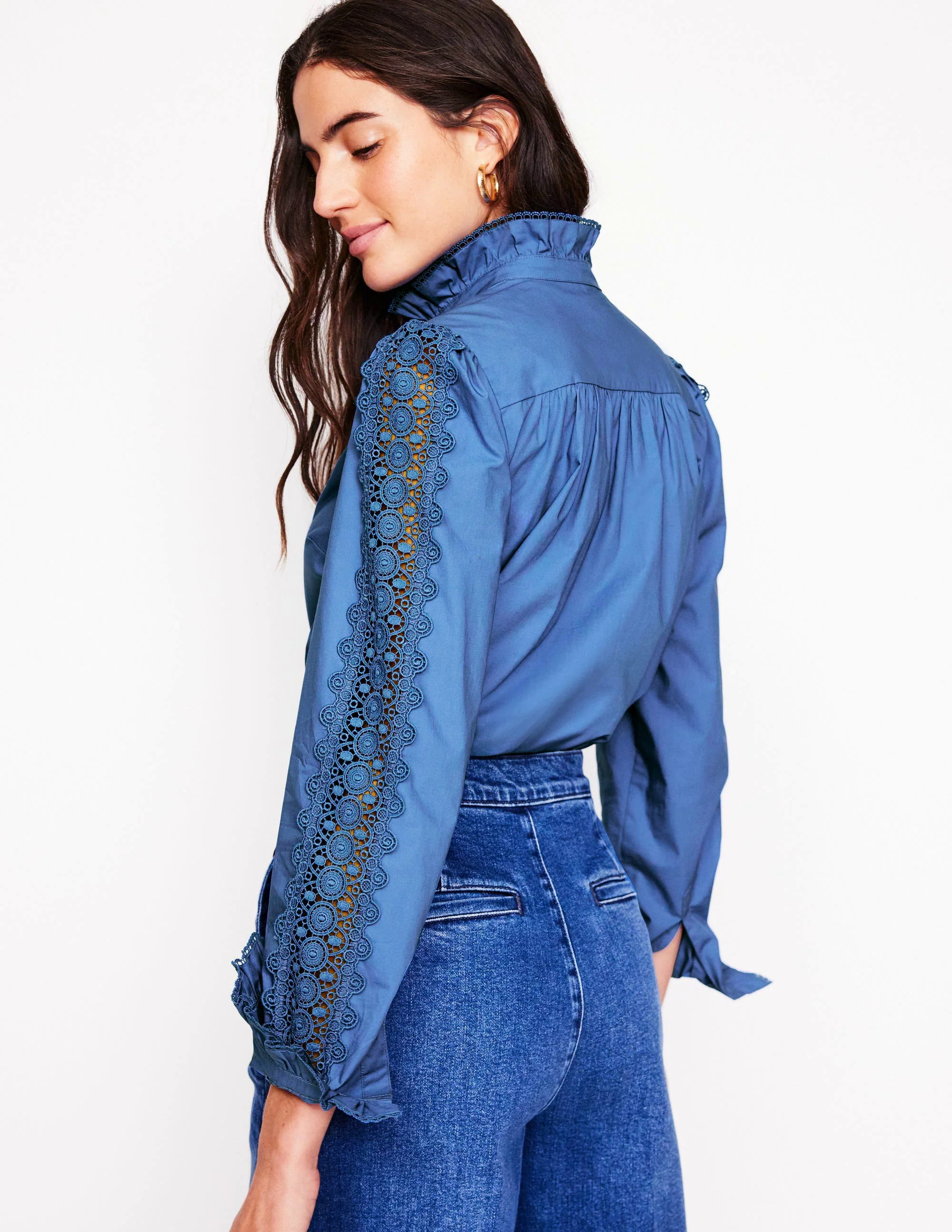 Felicity Lace Blouse-Blue River