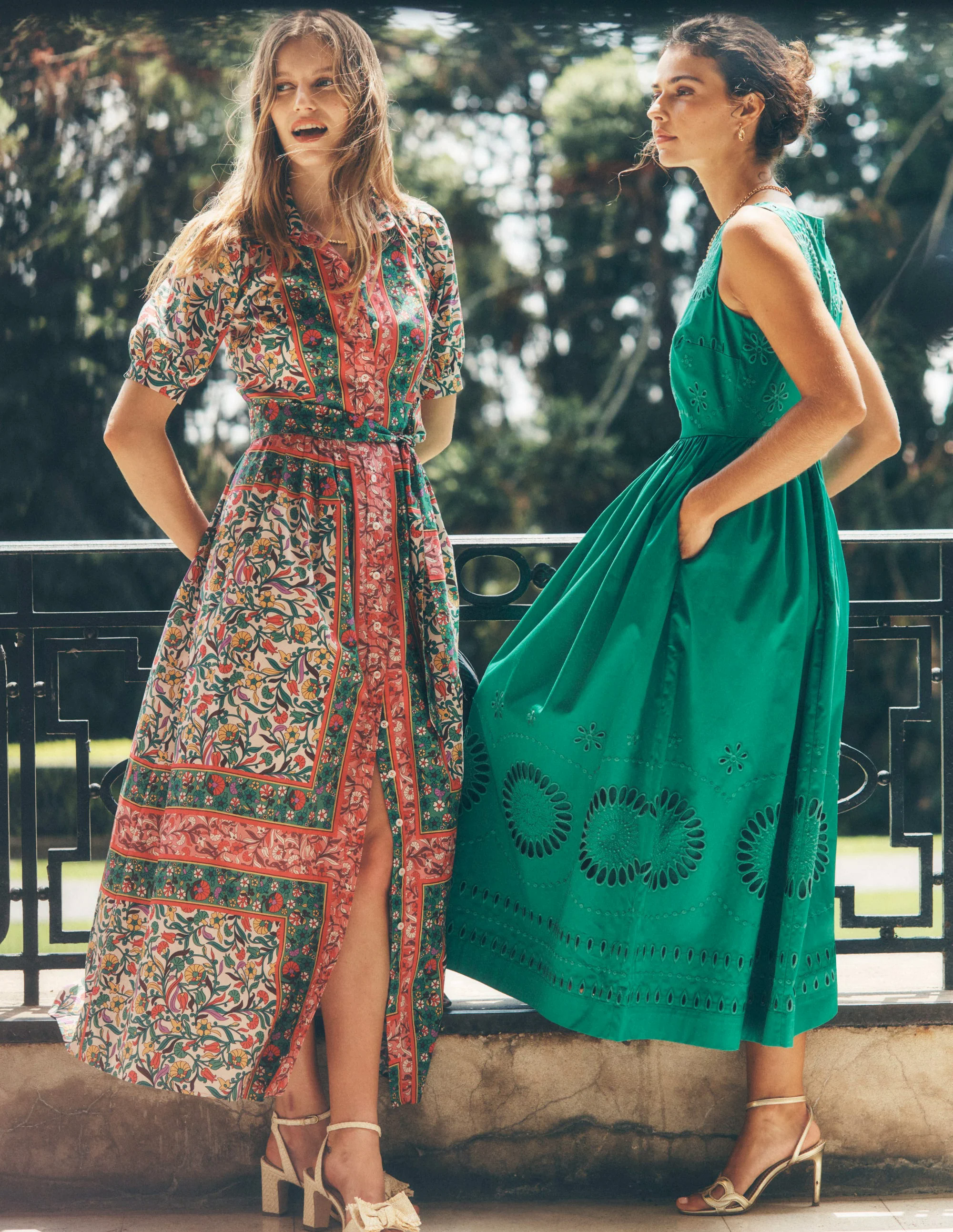 Alexa Maxi Shirt Dress-Multi, Enchanting Vine Alexa Maxi Shirt Dress-Multi, Enchanting Vine