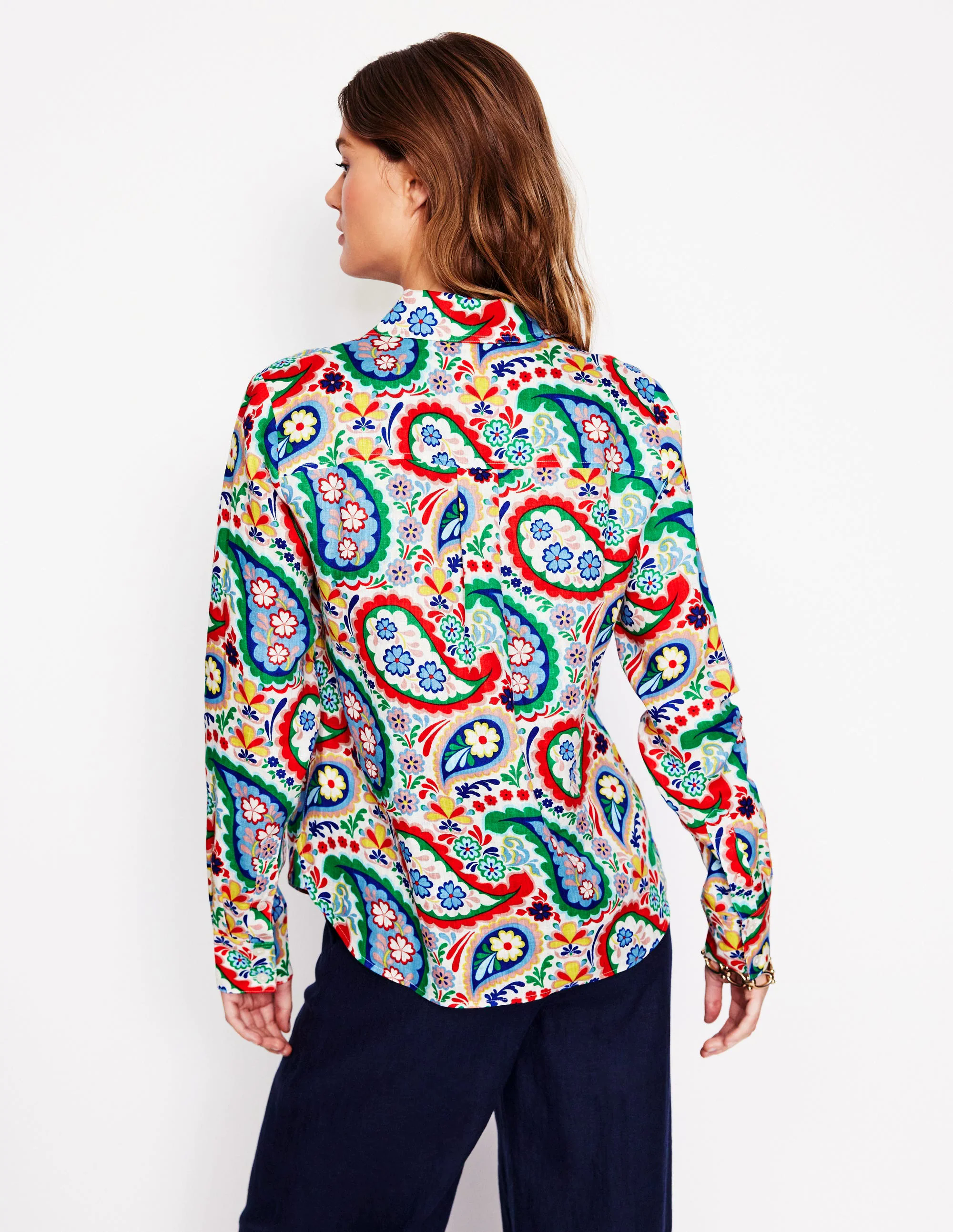 Sienna Linen Shirt-Multi Meadow Paisley Sienna Linen Shirt-Multi Meadow Paisley