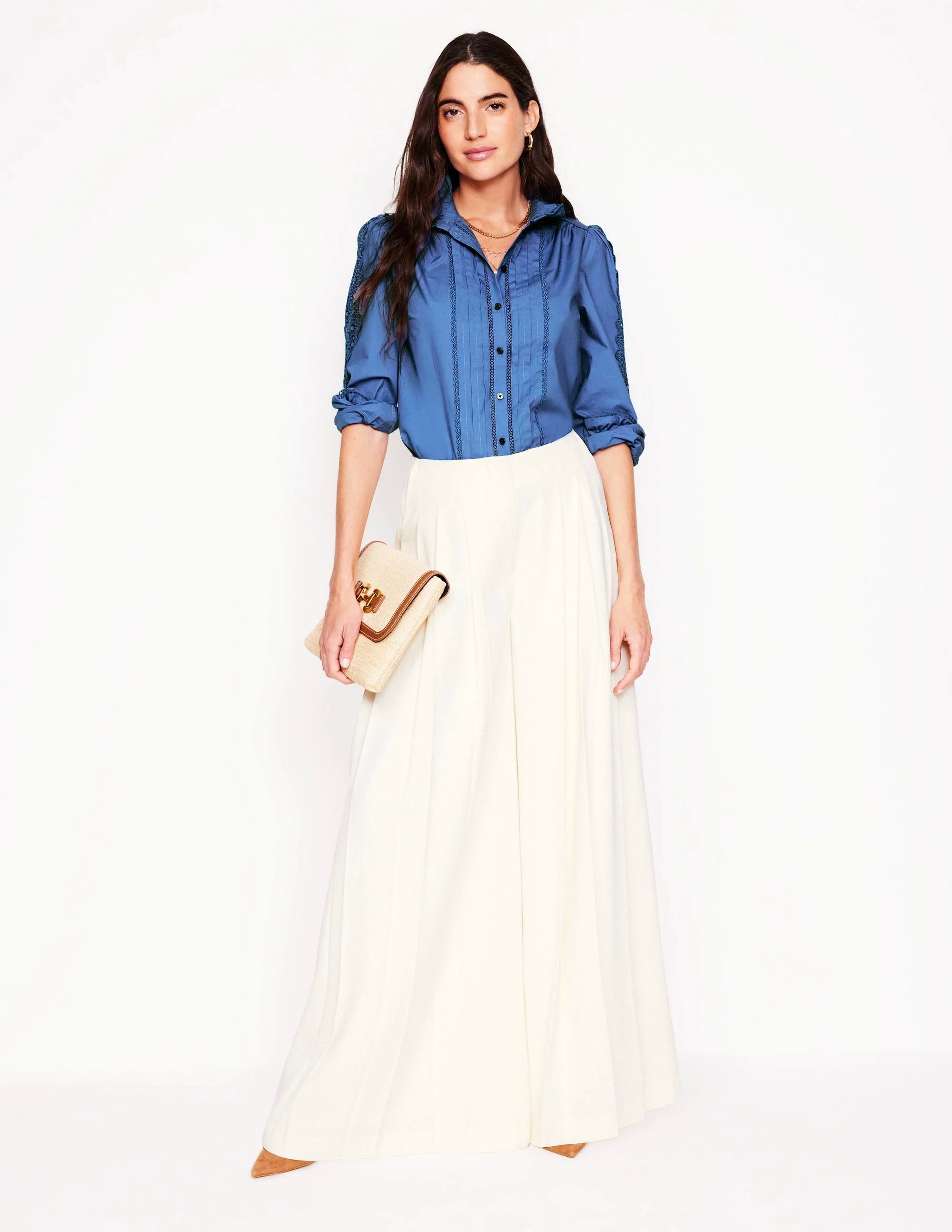 Felicity Lace Blouse-Blue River