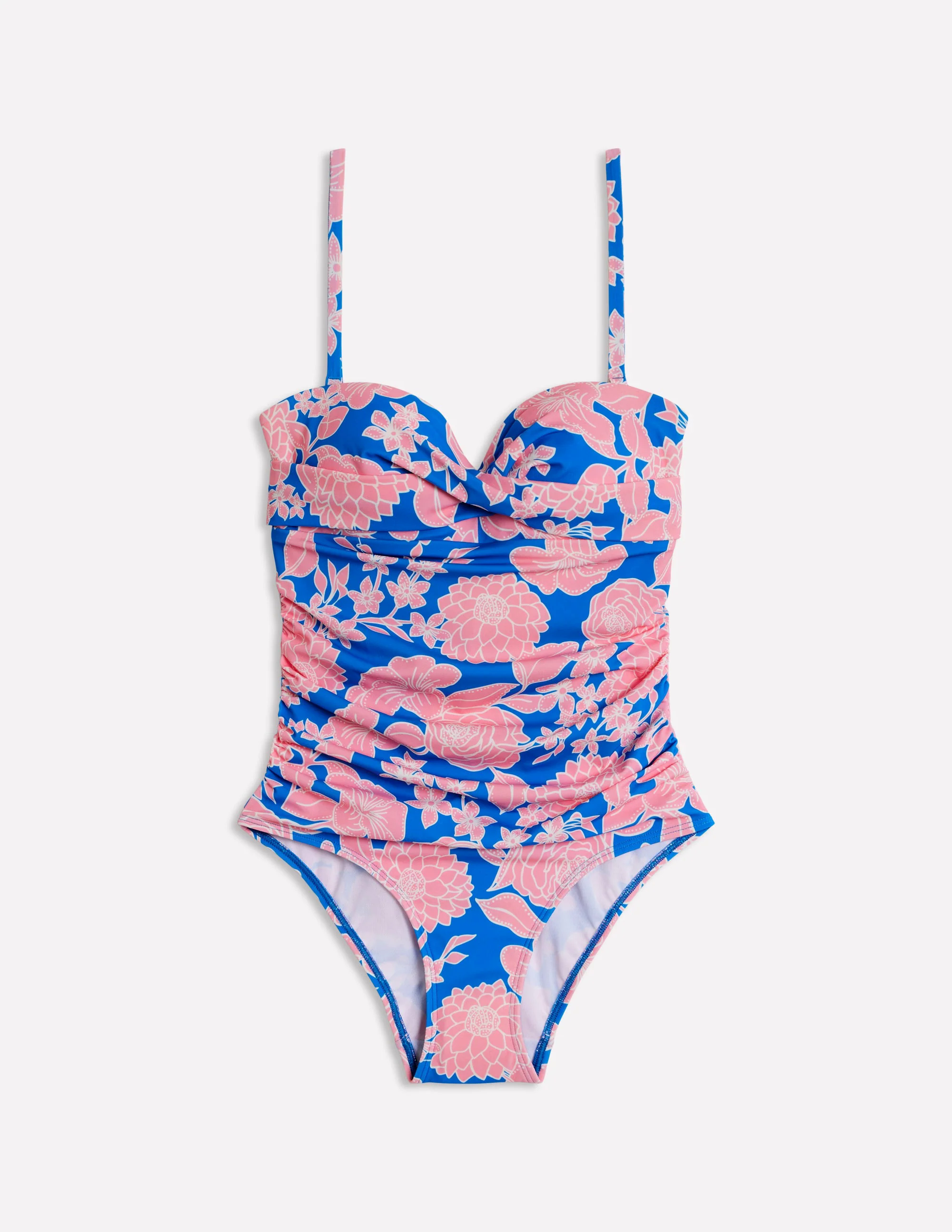 Andros Twist Front Swimsuit-Indigo Bunting, Blossom Andros Twist Front Swimsuit-Indigo Bunting, Blossom