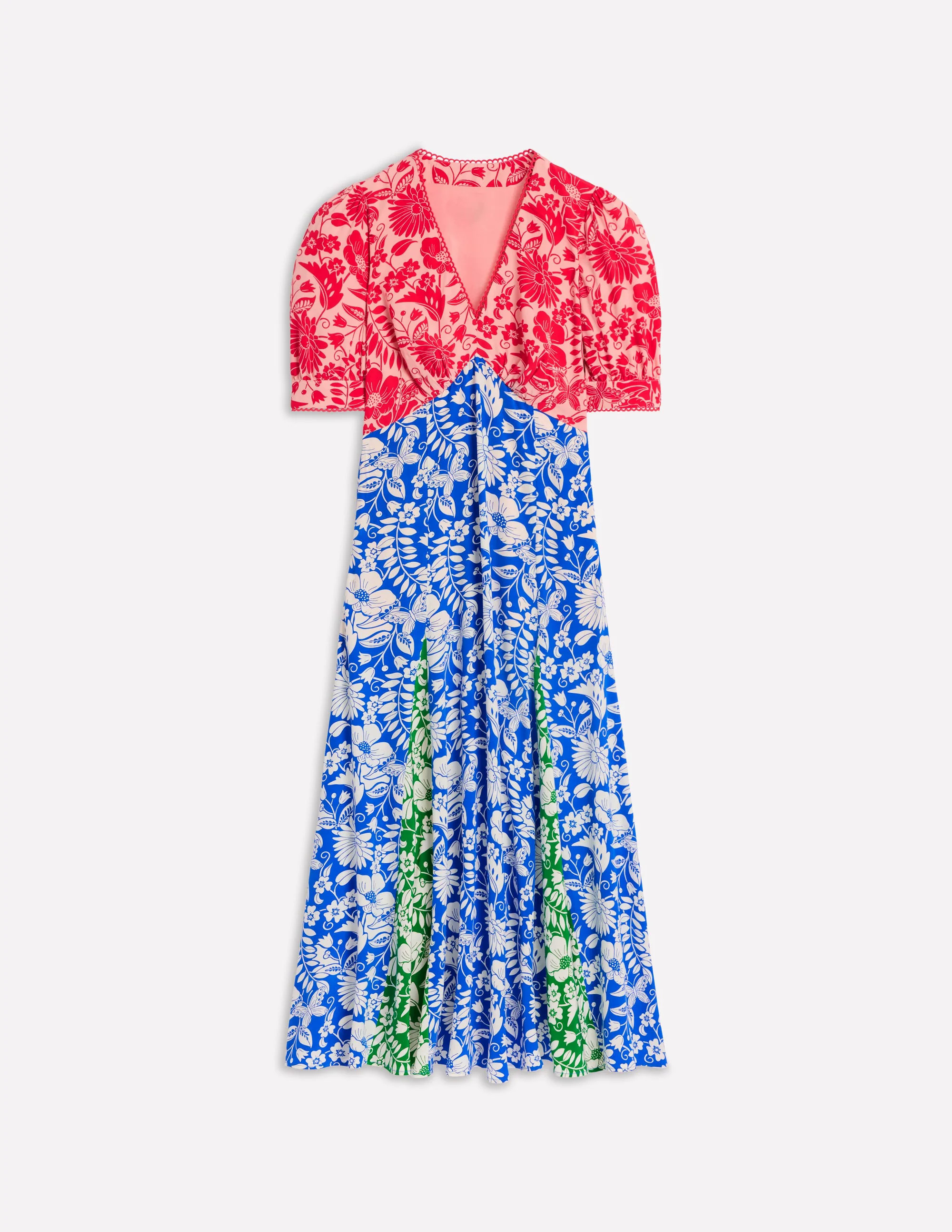 Rosie Godet Tea Dress-Multi, Wildflower Trail Rosie Godet Tea Dress-Multi, Wildflower Trail